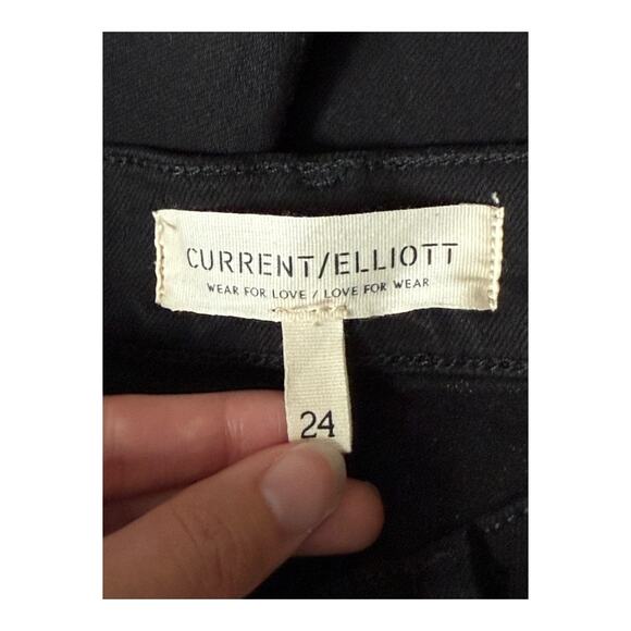Current/Elliott jeans The Soulmate Slim Straight black size 24 - Picture 5 of 8